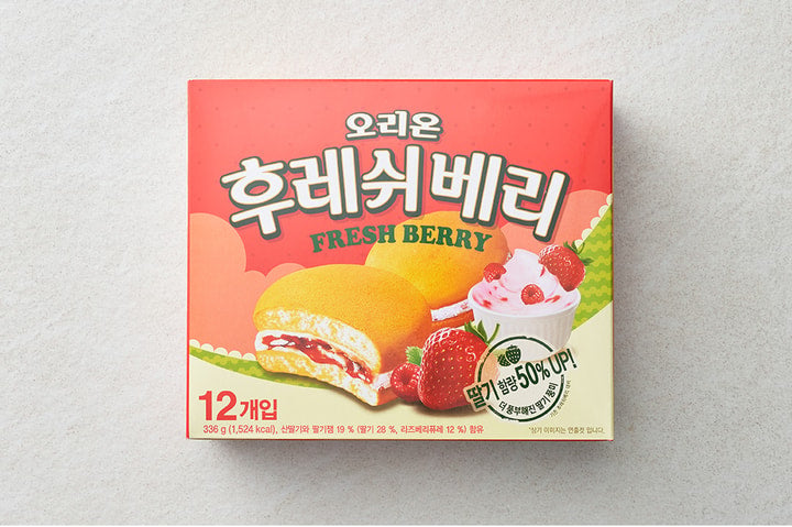 ORION Fresh Berry Cake 후레쉬베리 12 Packs 335g